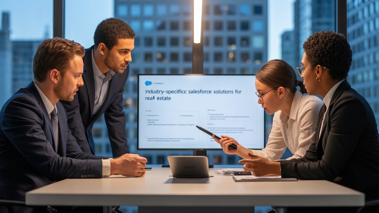 Team is discussing about Industry-Specific Salesforce Solutions for Real Estate