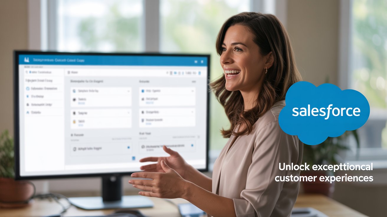 professional woman is discussing about Benefits of Salesforce Service Cloud for Customer Service