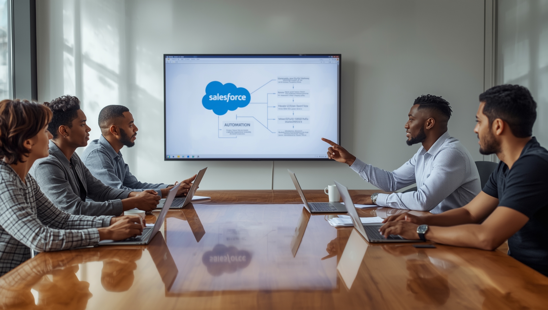 Team is discussing on Professional team is discussing about What is Salesforce Automation and How it Works