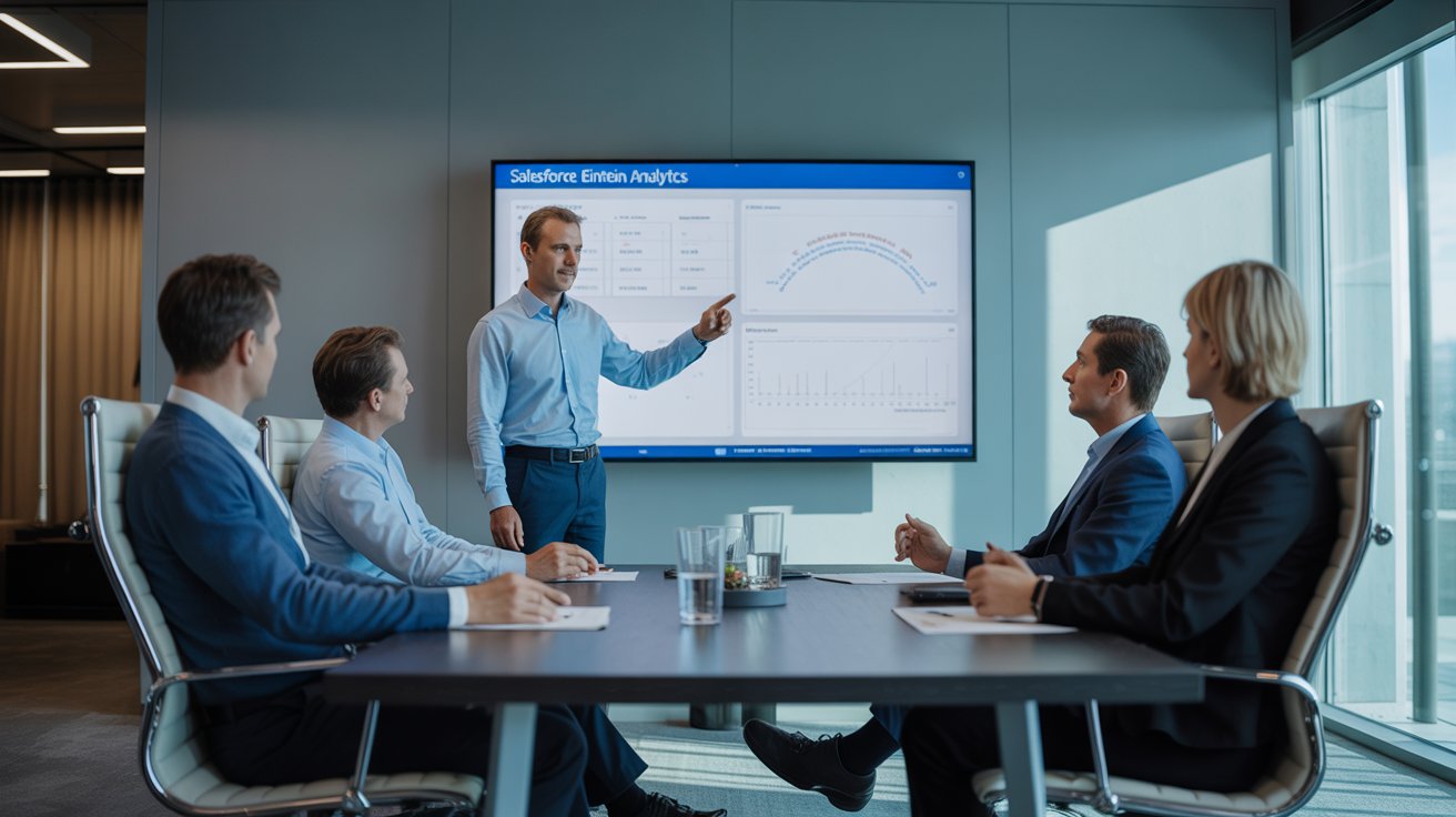 One Salesforce Einstein Analytics Consultants explaining about analytics