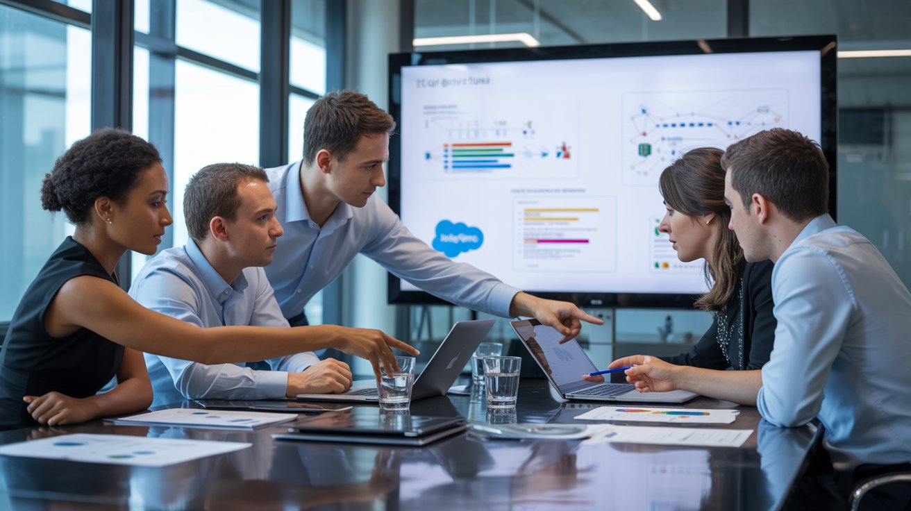 Team is discussing Salesforce Cloud Migration Best Practices