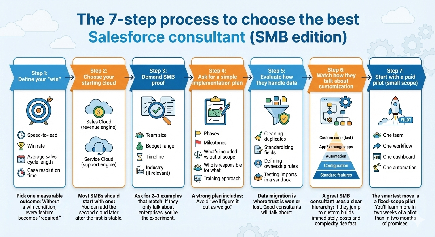 7-step process to choose the best Salesforce consultant (SMB edition)